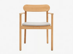 FREYA - Stackable teak garden chair with armrests _ Vincent Sheppard